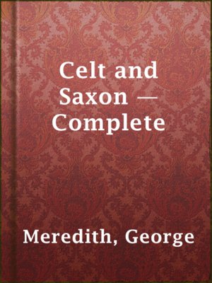 cover image of Celt and Saxon — Complete